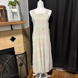 Patagonia Hemp TENCEL Midi Dress Button Back Sleeveless Size S